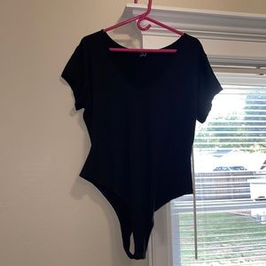 ✨2/$5 
black thong bodysuit